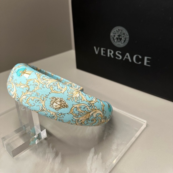 VERSACE DYLAN TURQUOISE HEADBAND NWT - Picture 9 of 10